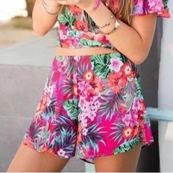 Show Me Your Mumu Sawyer Shorts Pink Floral Aloha Print size Small - Picture 1 of 6
